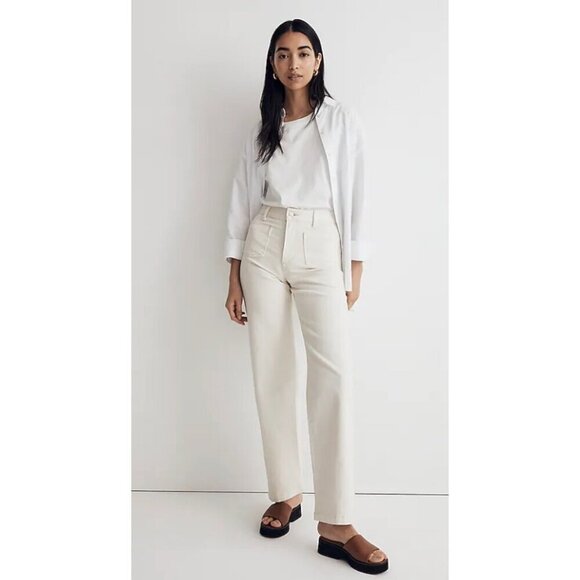 Madewell $128 Petite Perfect Wide Leg Jean Vintage Canvas Size P32 NM945 - Picture 1 of 8